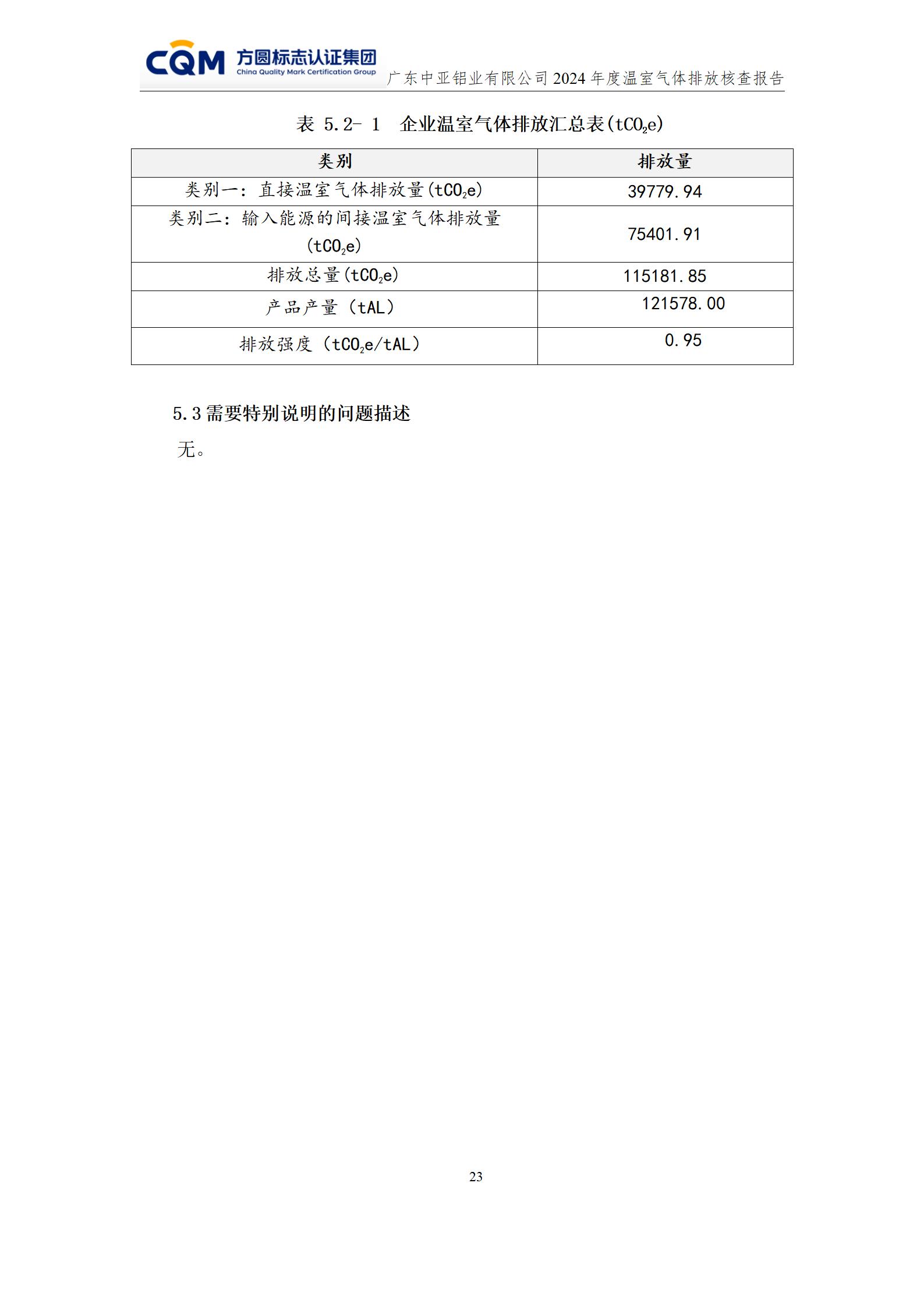 廣東中亞鋁業有限公司溫室氣體核查報告-ISO14064 - 終稿(圖27)